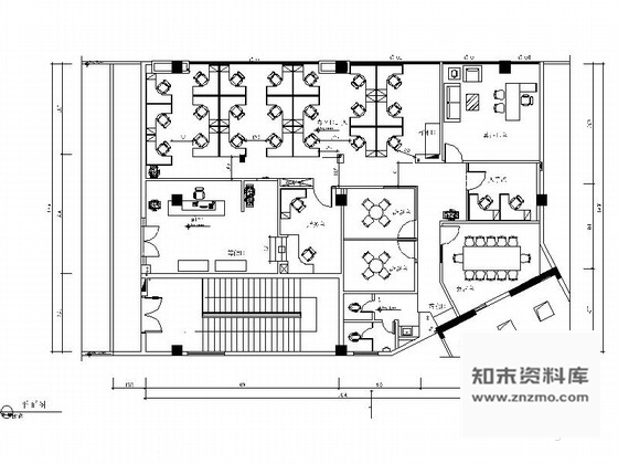 施工图佛山花园小区招商办公室室内装修图