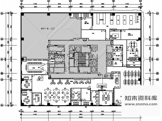 施工图原创大气时尚炫酷办公室室内施工图含高清效果图推荐！