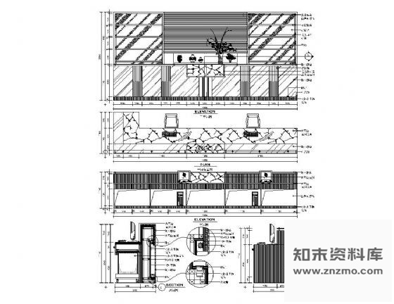 图块/节点接待台详图4 前台