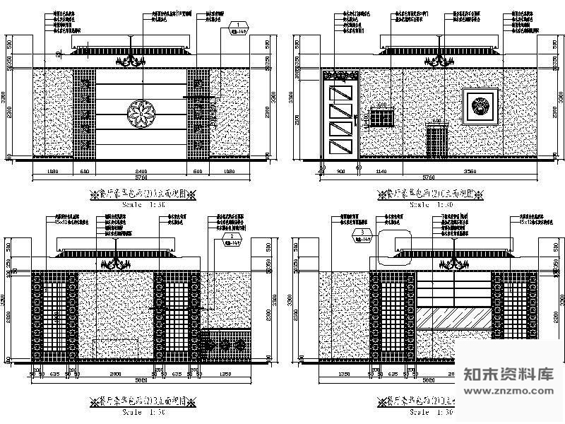 图块/节点豪华餐包立面装修详图