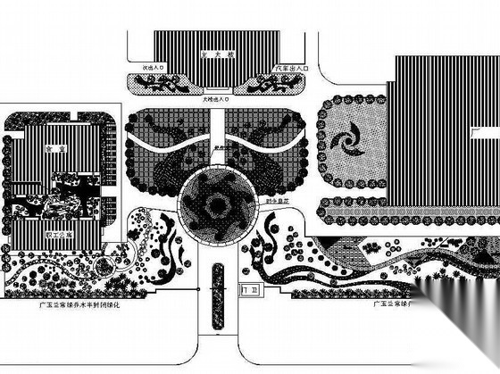 某厂区中心广场景观设计方案图
