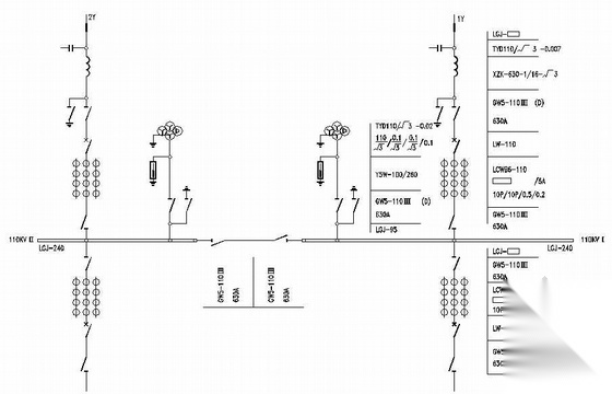 某110KV变电站电气图纸
