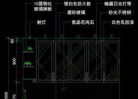 厨房剖面cad图块素材