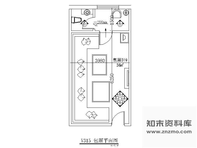 施工图酒吧包间装修图9