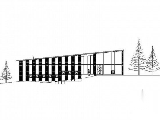 长城脚下公社某森林小屋建筑方案图