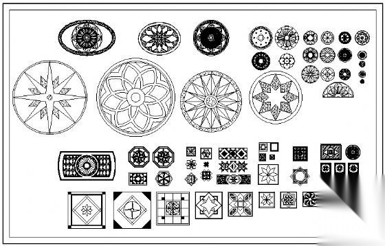 地面CAD常用拼花