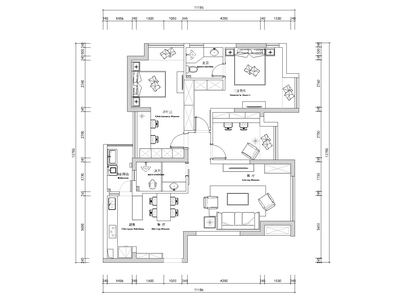 [重庆]梧桐公馆样板间CAD施工图+实景拍摄 平层