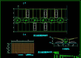停车场顶棚cad图纸 户外