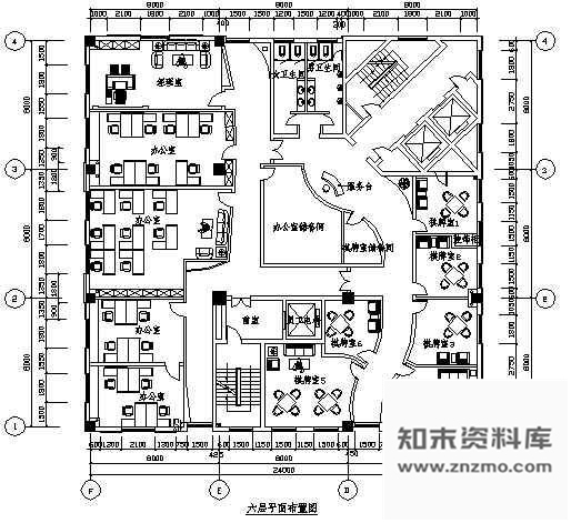 图块/节点棋牌室平面图