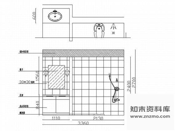 南宁某中式样板房卫生间立面含效果