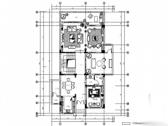 [重庆]国际社区英格兰新乡村别墅样板间装修施工图（含效...