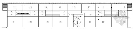 佛山市某单层汽车展厅建筑方案图