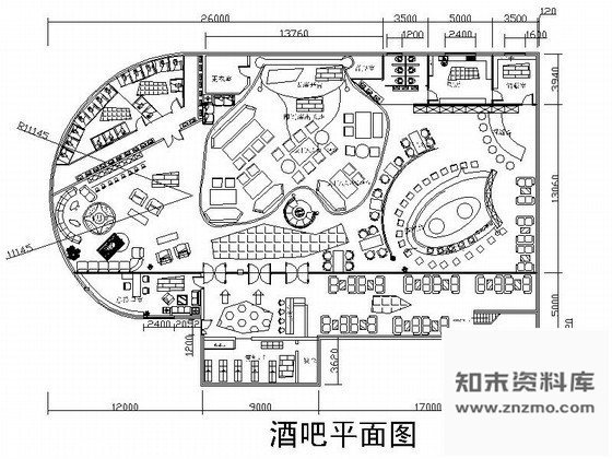 酒吧平面布局图