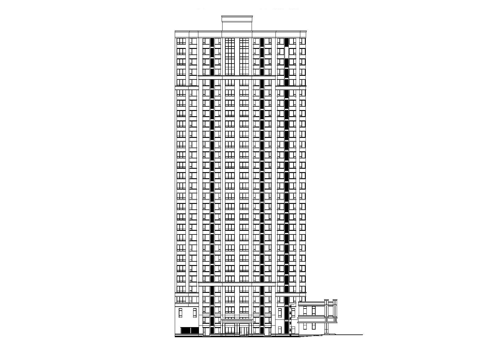 [安徽]5栋剪力墙/框剪结构住宅楼建筑施工图（2014）