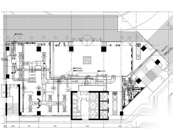 [广东]大型综合超市空调通风系统设计施工图（风冷热泵冷... 建筑暖通