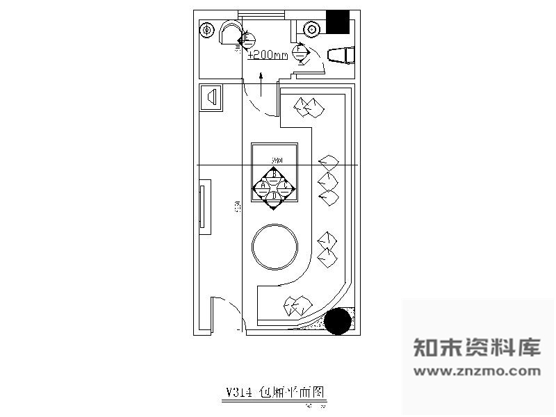 施工图酒吧包间装修图4