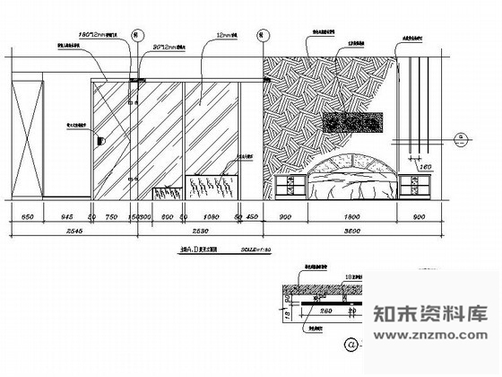 图块/节点温馨主卧立面图