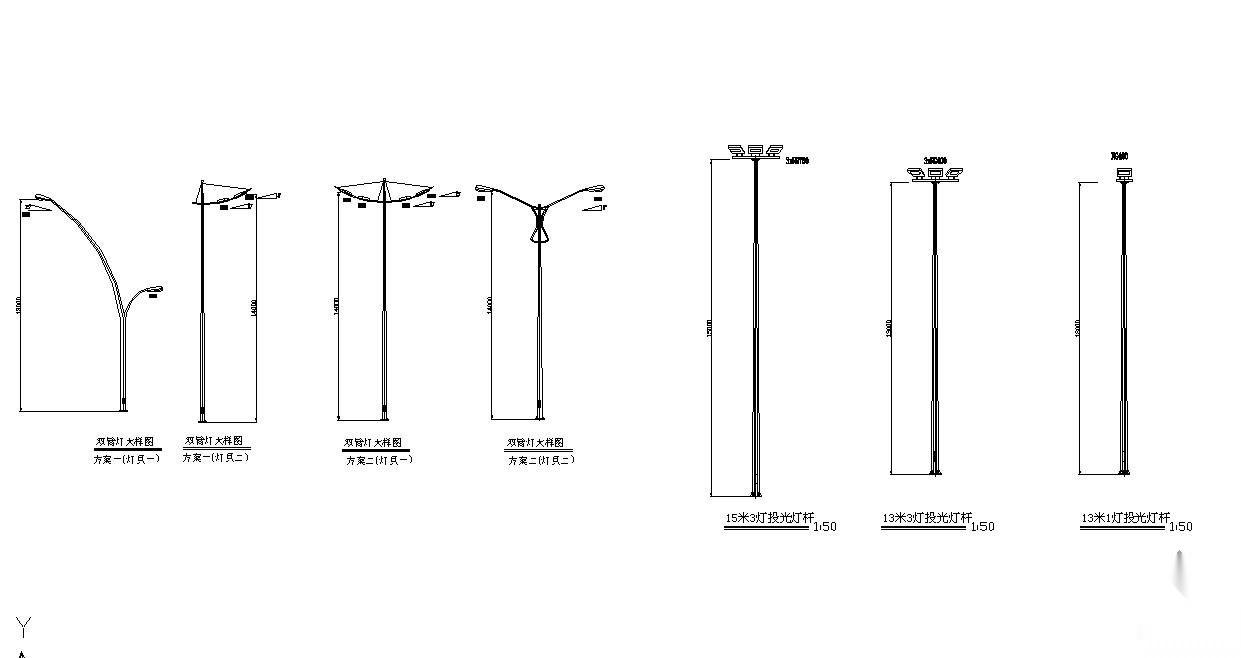 路灯灯杆大样图