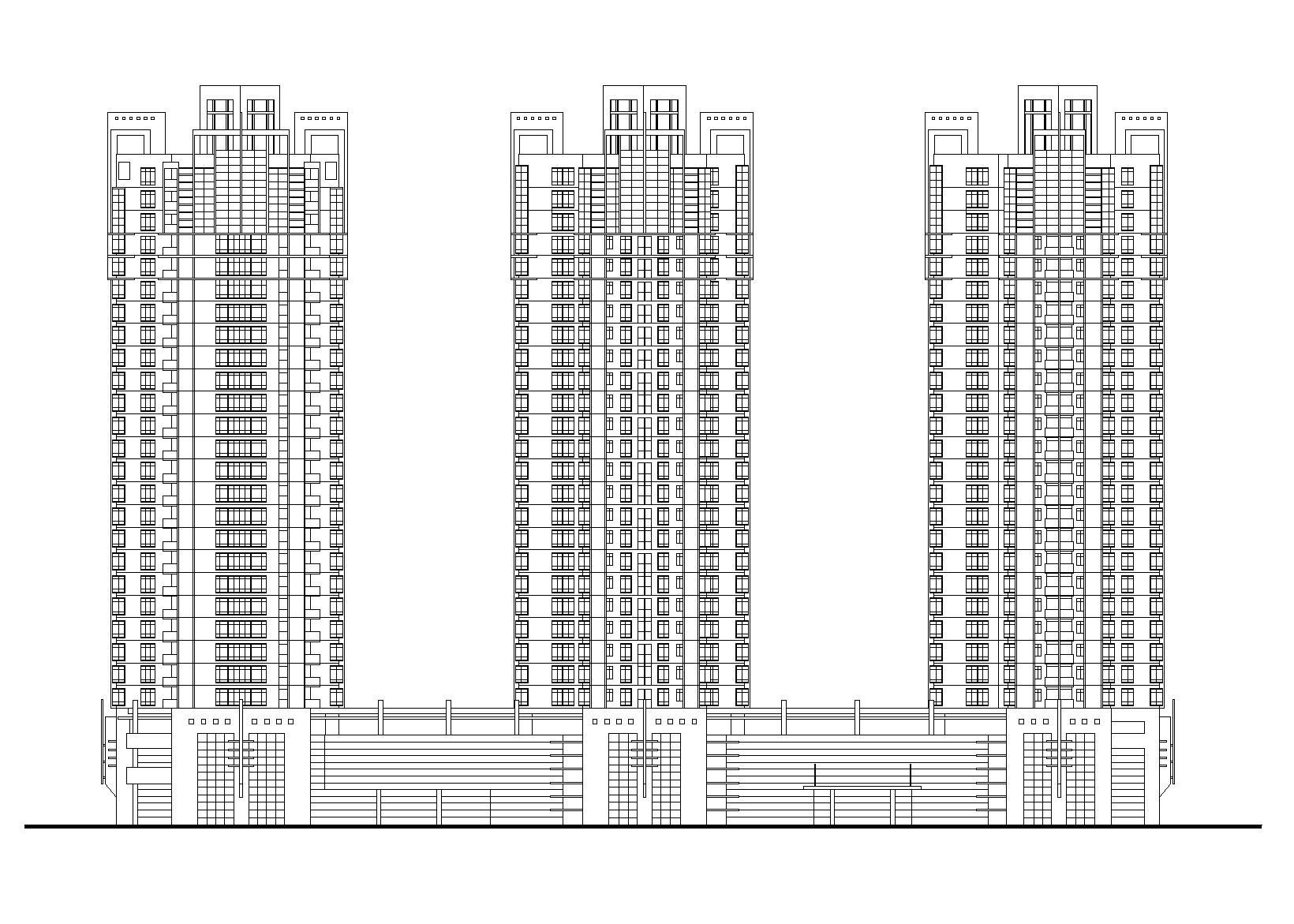 丰湖某大型高层住宅楼建筑施工图（CAD）