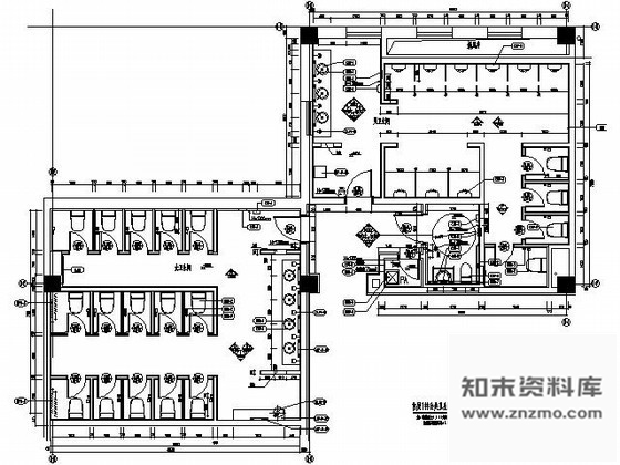 施工图120平米公共卫生间施工图