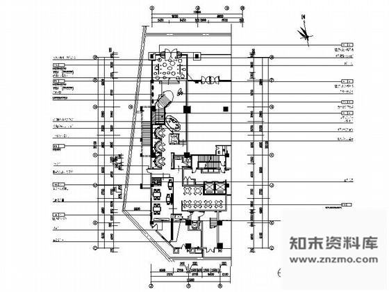 施工图湖南某现代时尚餐厅室内装修施工图含实景