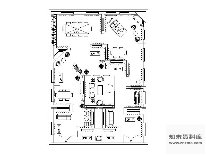 施工图某窗帘展厅装修图