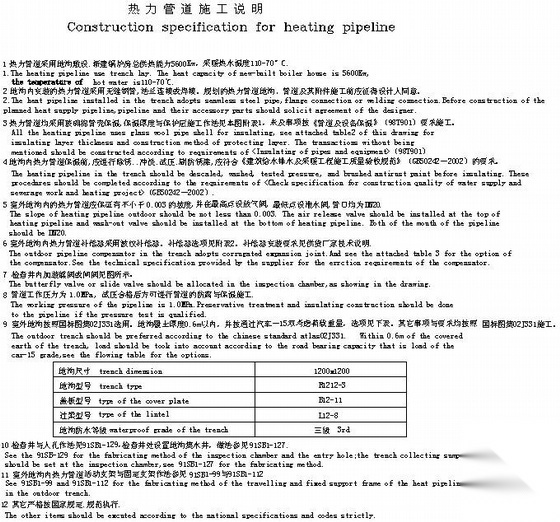 某矿山热力管道平面图 市政暖通