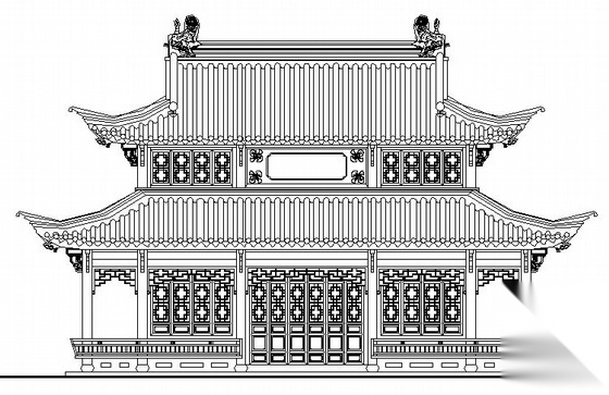 某古建三江阁建筑施工图