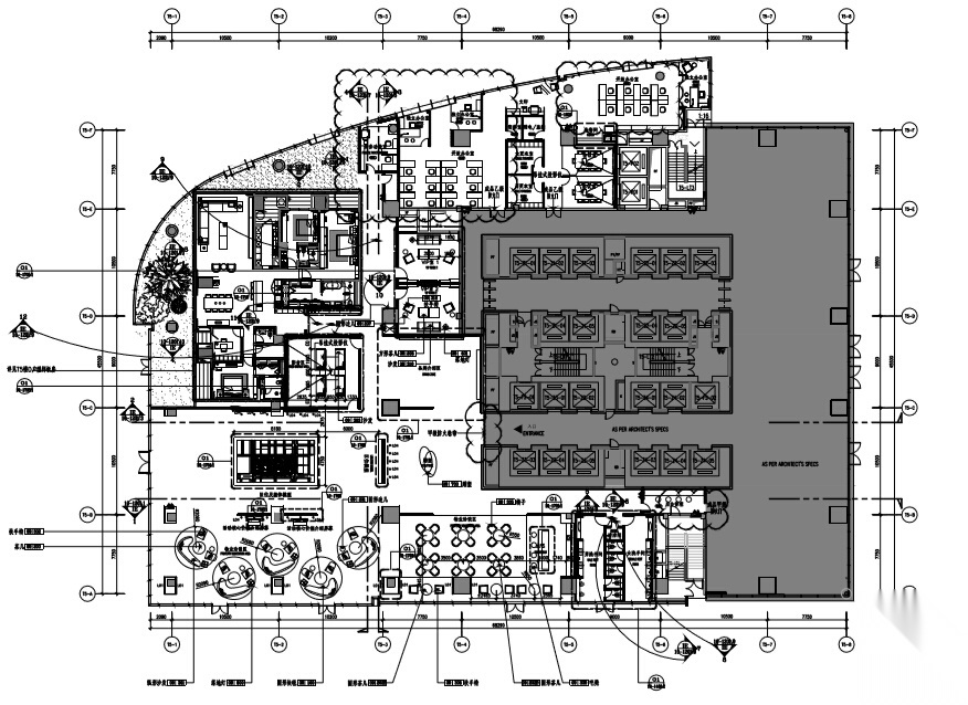 华润展示中心装修施工图+室内设计方案+物料表