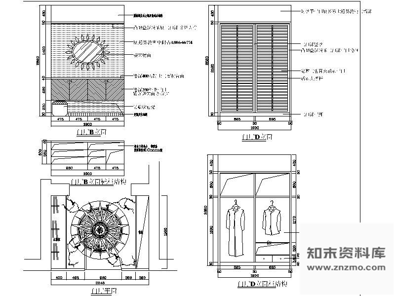 图块/节点门厅立面图 通用节点