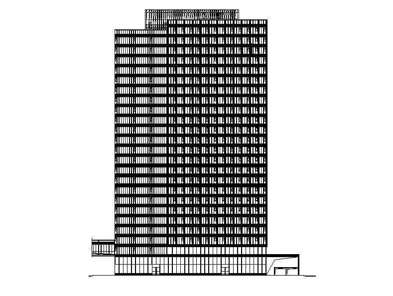 [上海]高层石材幕墙立面商业办公综合体楼建筑施工图