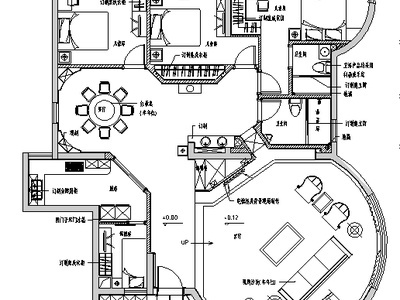 广东某中式别墅施工图及效果图