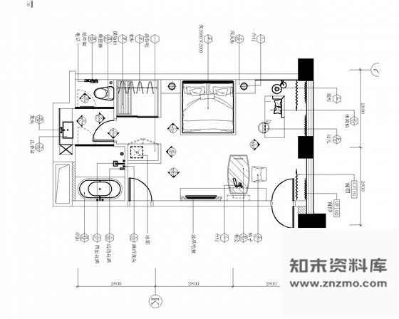 施工图长沙双人时尚客房装修图含效果