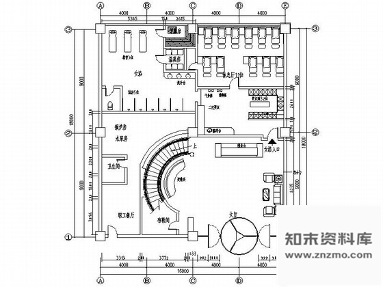 施工图桑拿洗浴休闲中心装修图