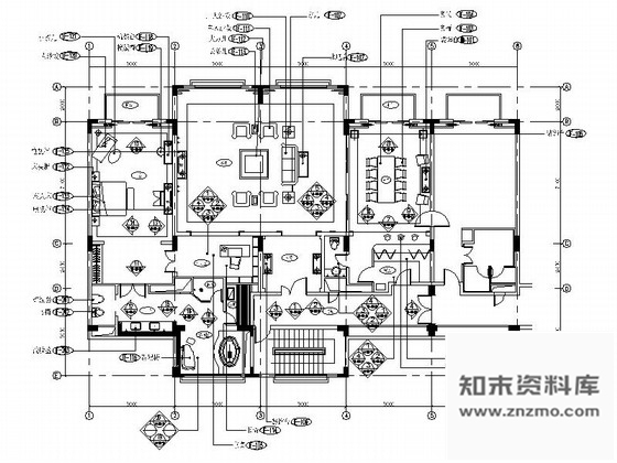 施工图广东五星级酒店总统套房装修CAD竣工图