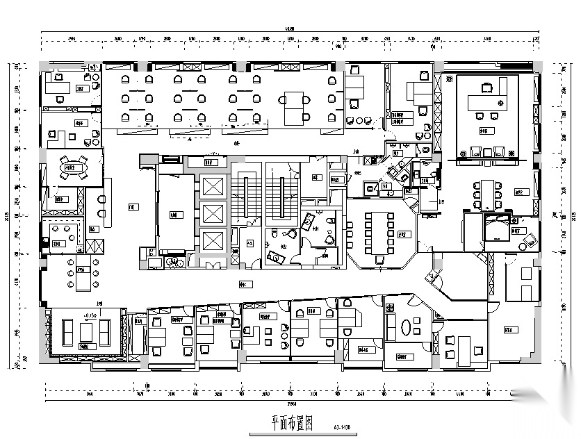 中式禅意风格意境办公空间设计施工图（附效果图）