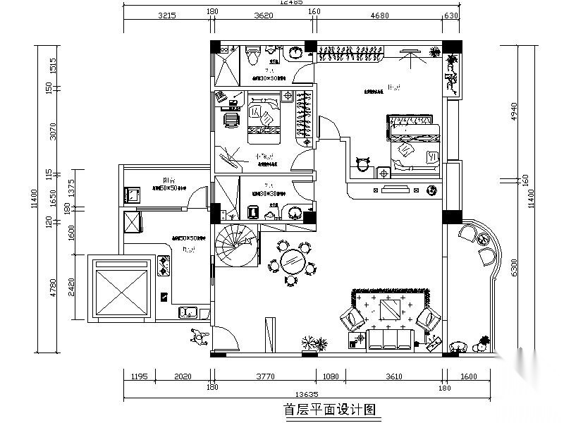 精致跃层式室内装修图 别墅