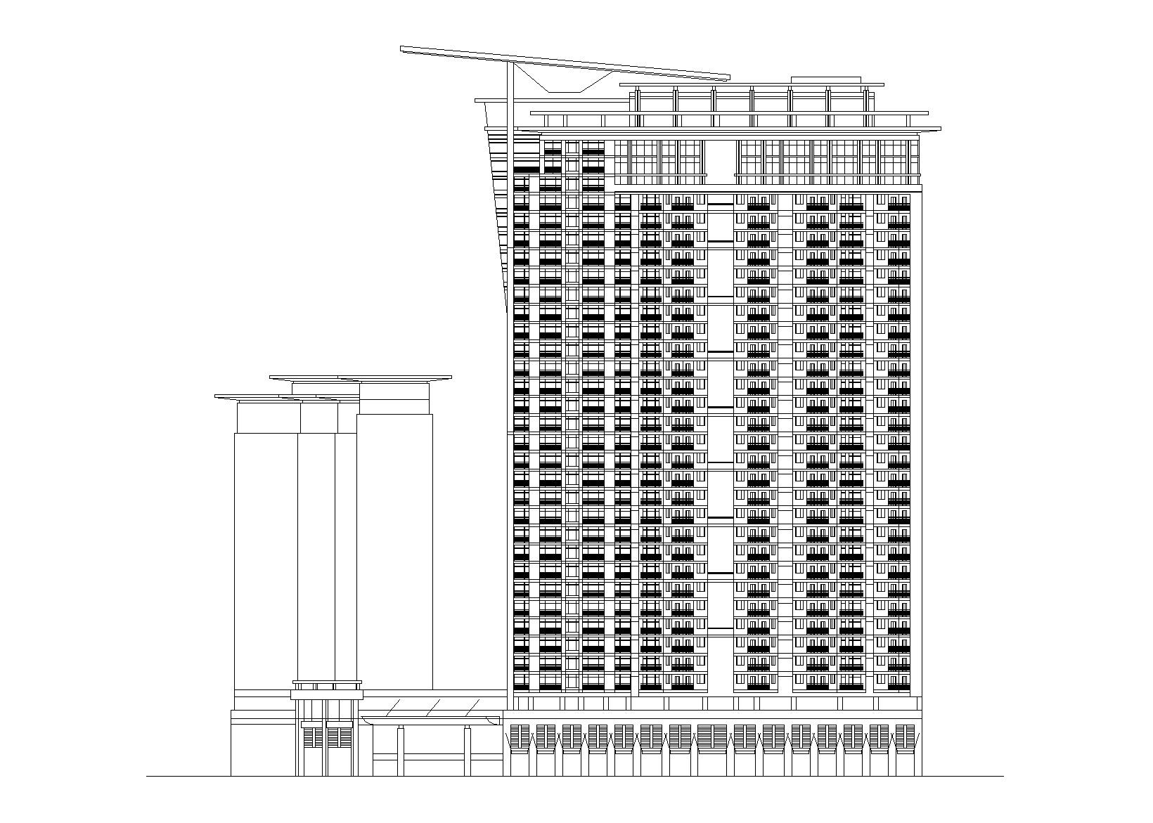 北京国际大厦建筑设计施工图（CAD）