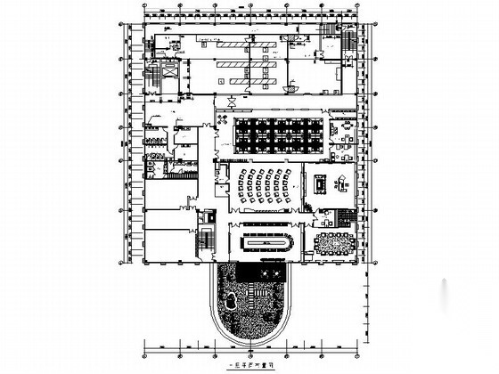 现代工厂办公空间装修施工图