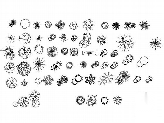 室内外绿植CAD图块下载
