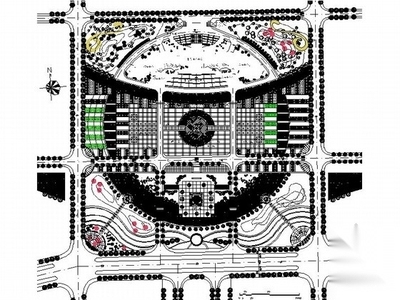 某休闲广场绿化景观设计施工图