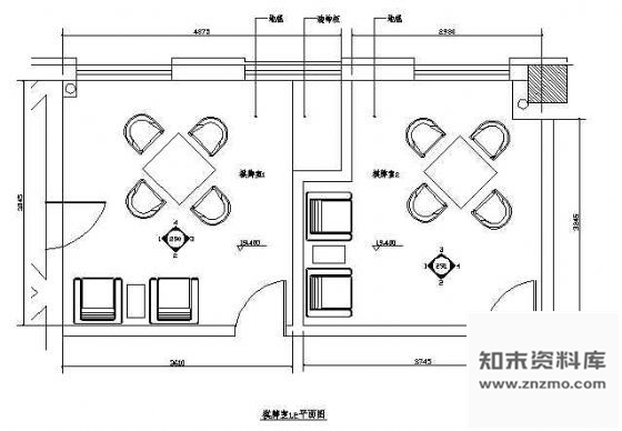 图块/节点棋牌室平面图