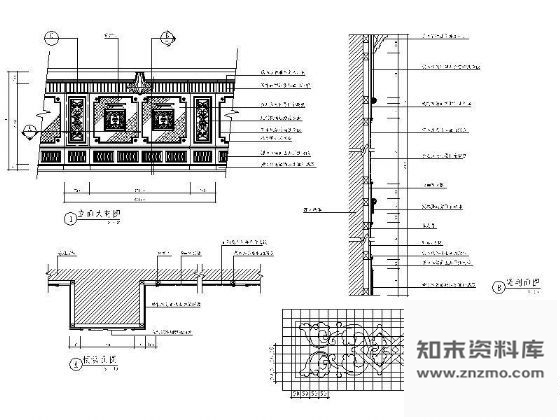 图块/节点酒楼包间立面详图Ⅲ