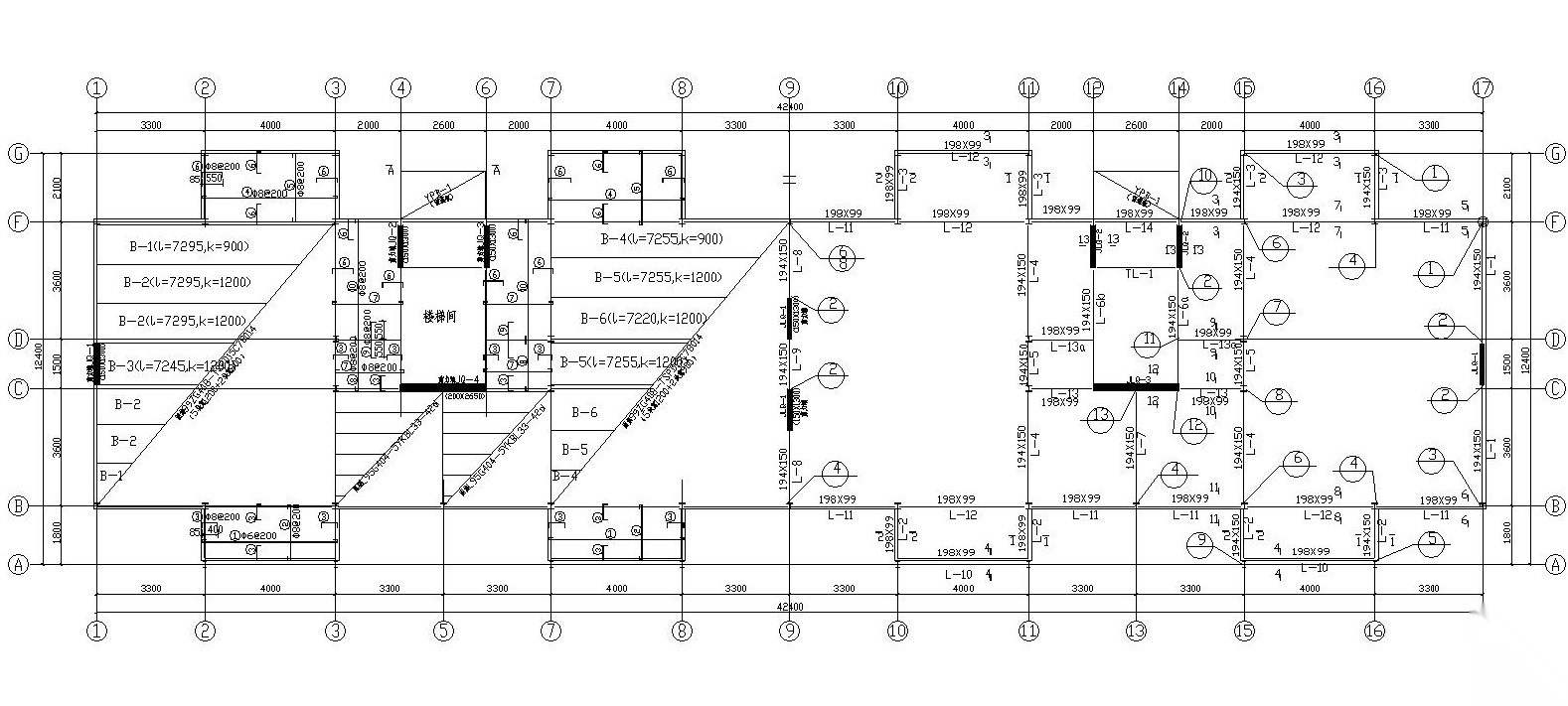 某多层钢结构住宅结构施工图（CAD）