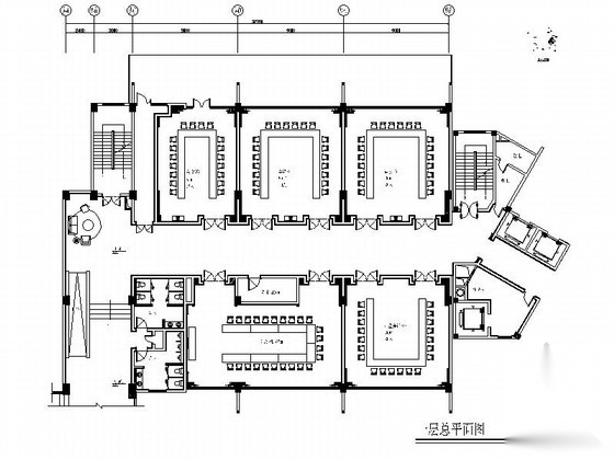 [成都]中式风格高端会议中心室内设计施工图（含效果图）