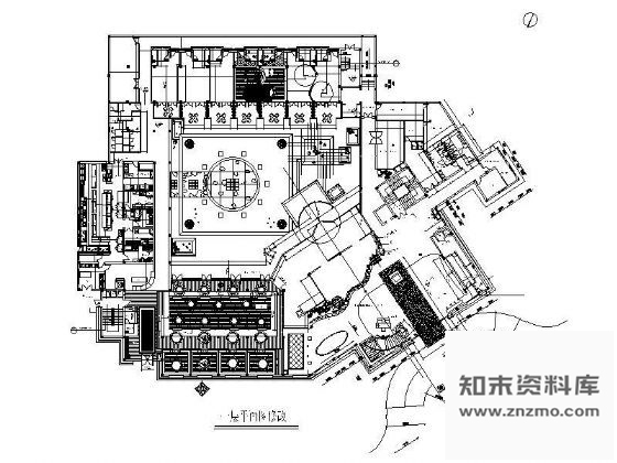 图块/节点酒店一层平面设计图