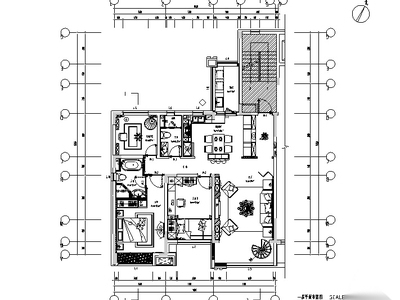 以海风诠释浪漫|美式浪漫住宅设计施工图（附效果图） 平层