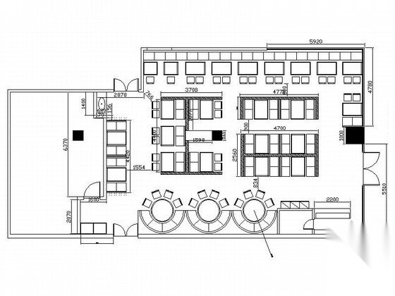 [济南]温雅清新高档特色餐厅装修施工图（含效果）