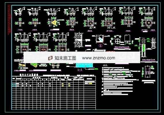 一套极详细别墅建筑施工图-带柱基础