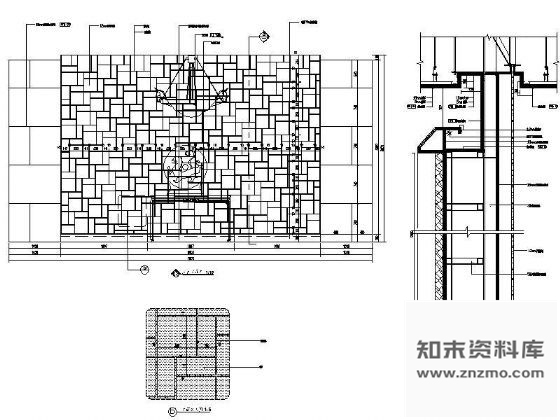 图块/节点酒店大堂屏风详图Ⅱ